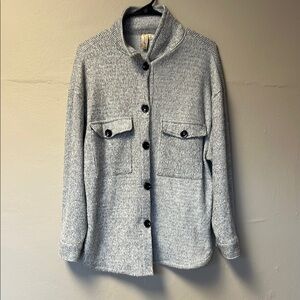 Gray Button-Up Cardigan